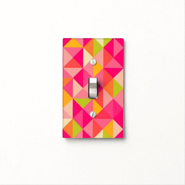 Triangles geometrical pattern light switch cover (In Situ)