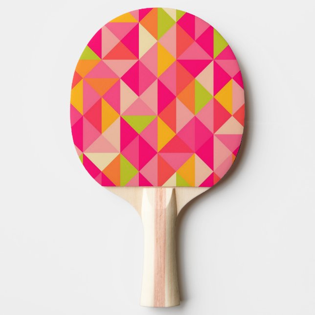Triangles geometrical pattern Ping-Pong paddle (Front)
