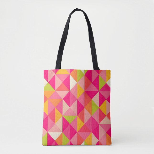 Triangles geometrical pattern tote bag (Front)