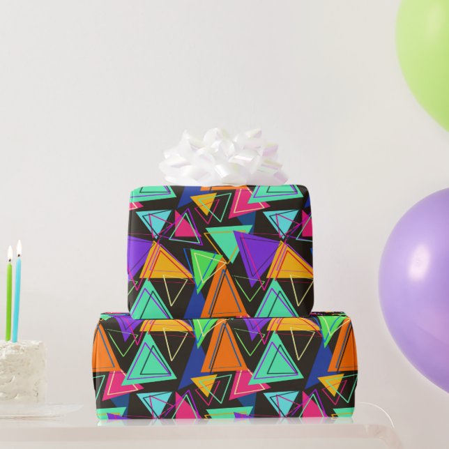 Triangles In Color Wrapping Paper (Party Gifts)