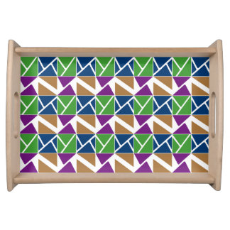 Triangles in Different Angles Graphic Design Serving Tray