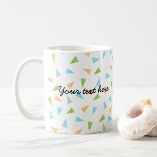 Triangles in pastel colors, modern pattern coffee mug