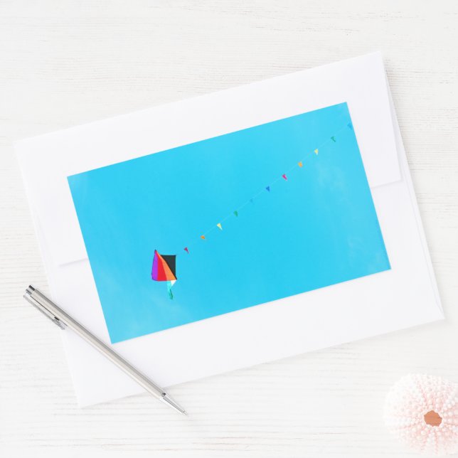 Triangles in the Sky Rectangular Sticker (Envelope)