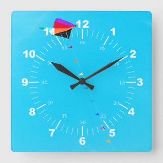 Triangles in the Sky Square Wall Clock