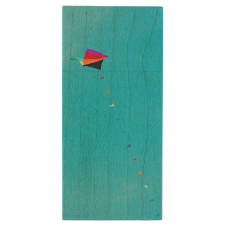 Triangles in the Sky Wood Flash Drive