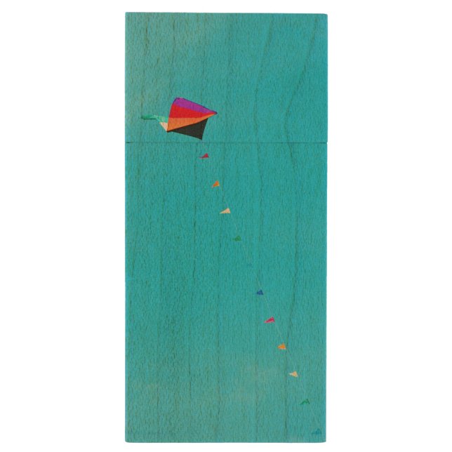 Triangles in the Sky Wood Flash Drive (Back (Vertical))