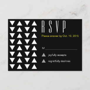 Triangles Modern patternwedding RSVP