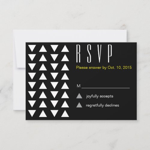 Triangles Modern patternwedding RSVP