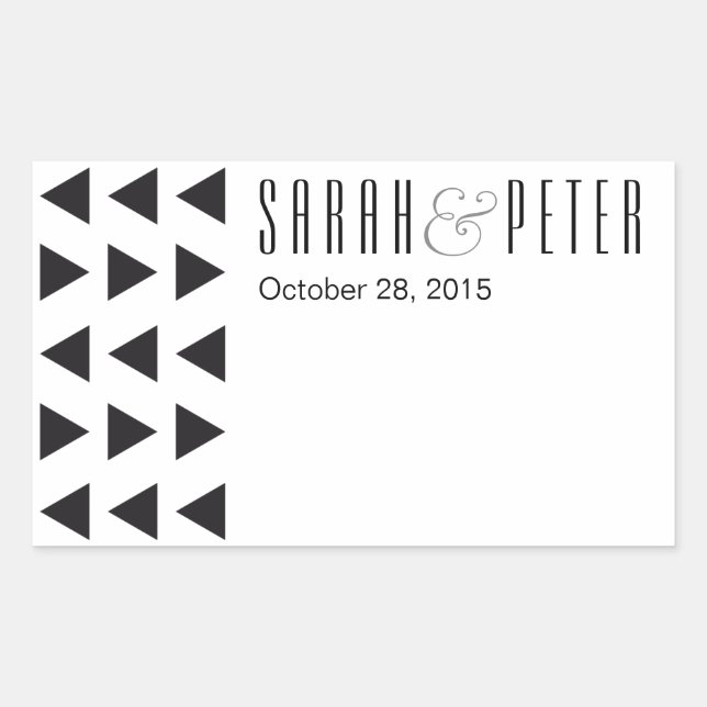 Triangles modern personalized stickers (Front)