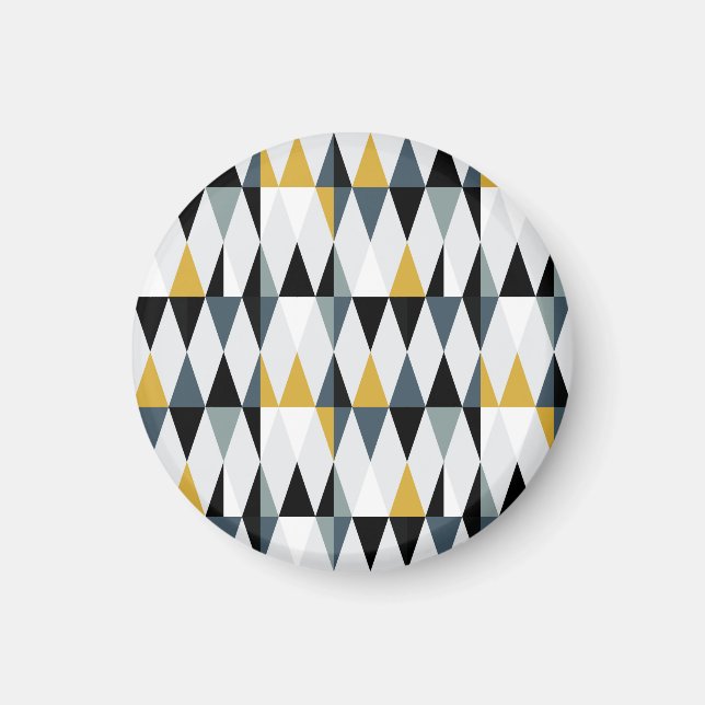 Triangles: Modern Vintage Geometric Pattern. Magnet (Front)