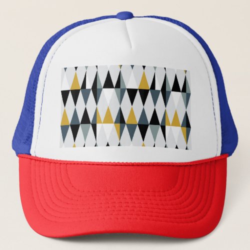Triangles Modern Vintage Geometric Pattern Trucker Hat