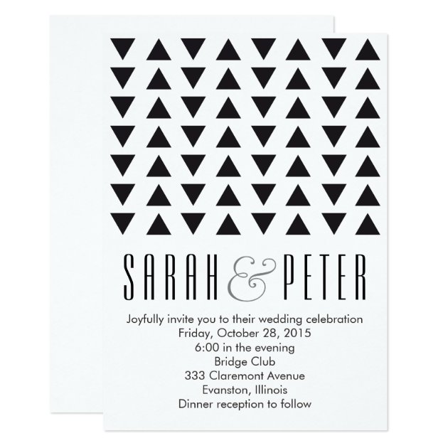 Triangles Modern Wedding Invitation