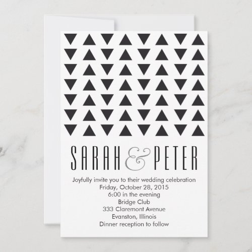 Triangles Modern Wedding Invitation 13 Cm X 18 Cm Invitation Card