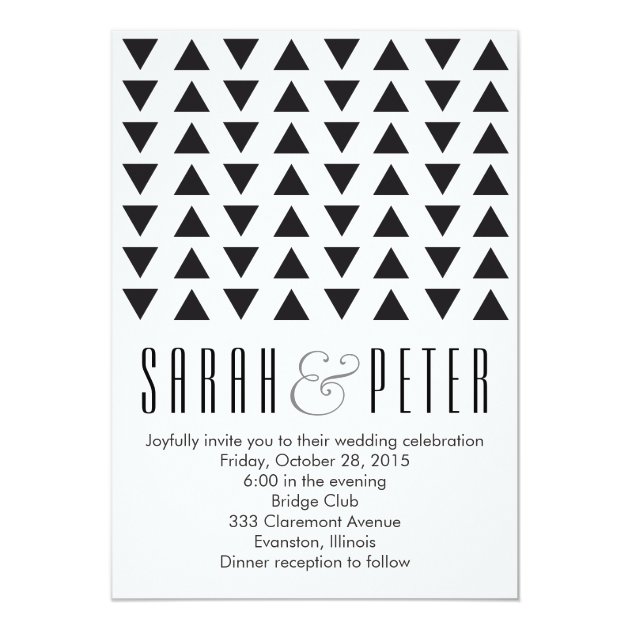 Triangles Modern Wedding Invitation