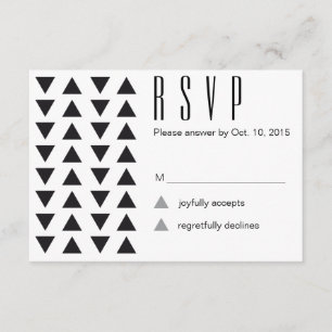 Triangles Modern Wedding RSVP