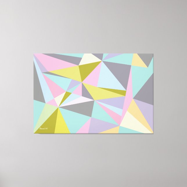 Triangles On My Mind Stretched Canvas Print (Front)