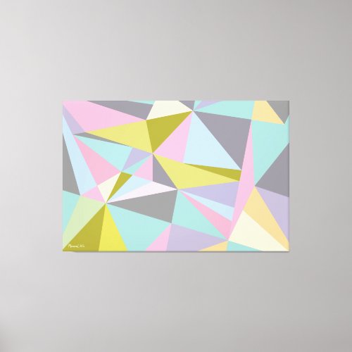 Triangles On My Mind Stretched Canvas Print