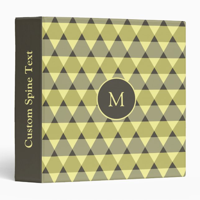 Triangles Pattern 3 Ring Binder (Front/Spine)