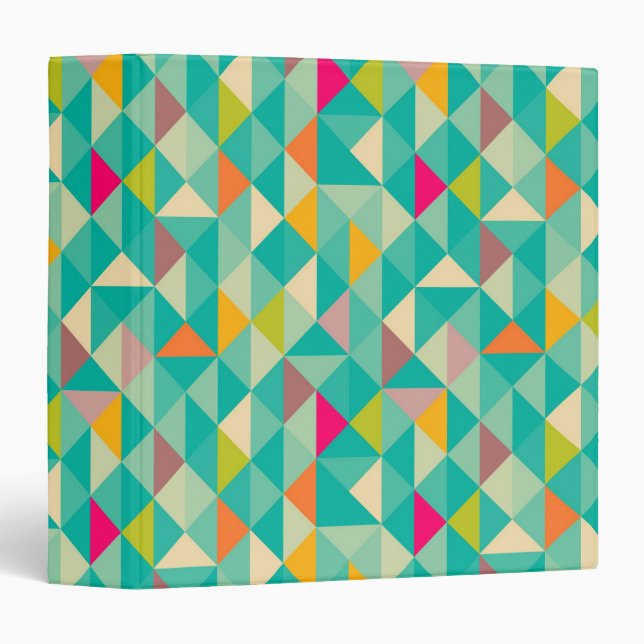 Triangles pattern 3 ring binder (Front/Spine)