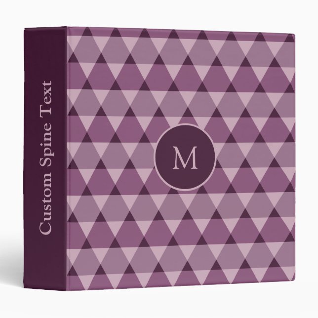 Triangles Pattern 3 Ring Binder (Front/Spine)
