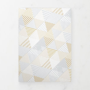 Triangles Pattern 3 Tri-Fold Holiday Card