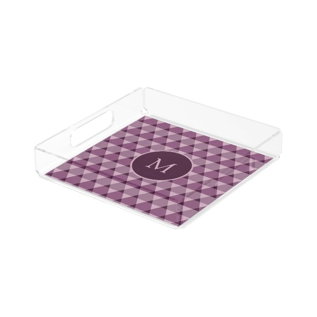 Triangles Pattern Acrylic Tray (Angled)