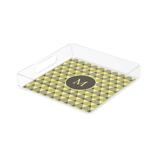 Triangles Pattern Acrylic Tray (Angled)