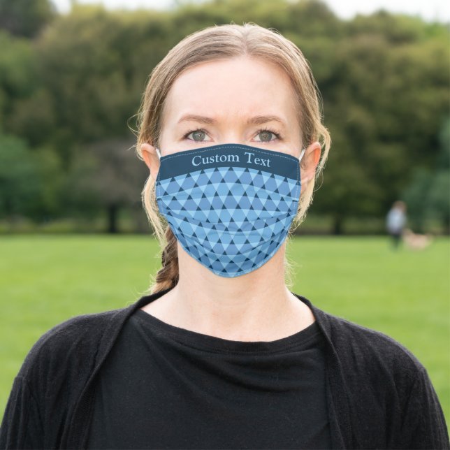 Triangles Pattern Adult Cloth Face Mask (Outside)