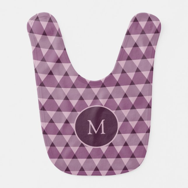 Triangles Pattern Baby Bib (Front)