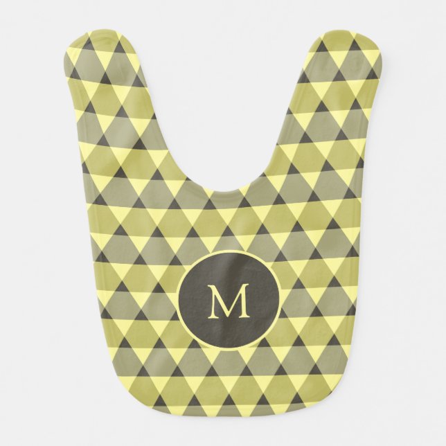 Triangles Pattern Baby Bib (Front)