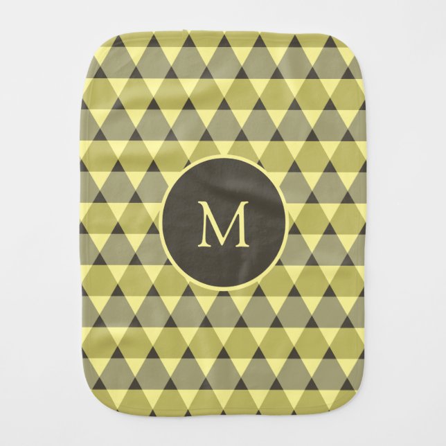 Triangles Pattern Baby Burp Cloth (Front)