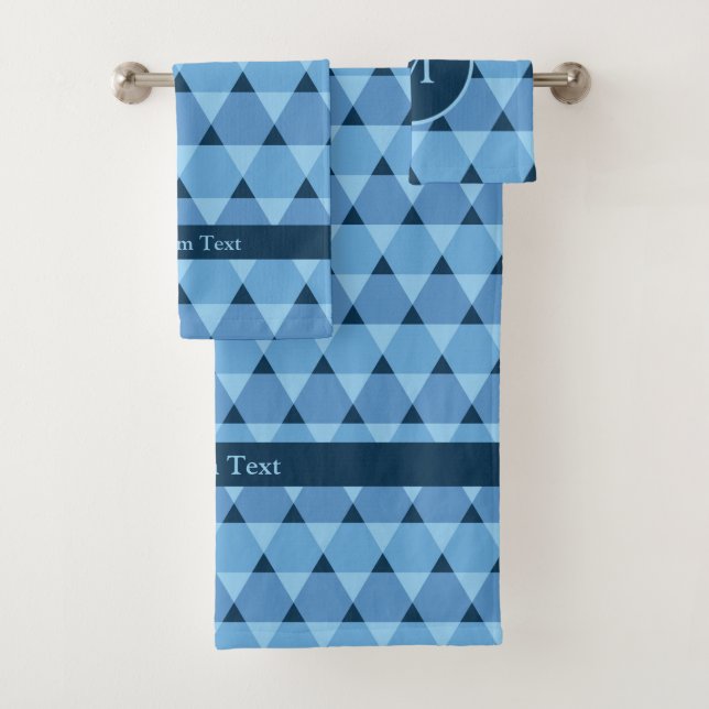 Triangles Pattern Bath Towel Set (Insitu)