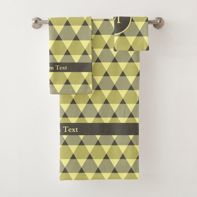 Triangles Pattern Bath Towel Set (Insitu)
