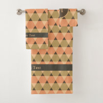 Triangles Pattern Bath Towel Set