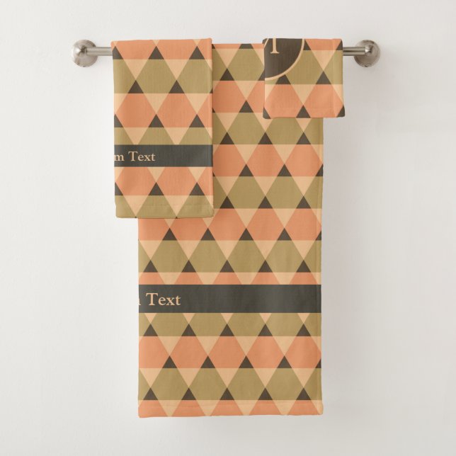 Triangles Pattern Bath Towel Set (Insitu)