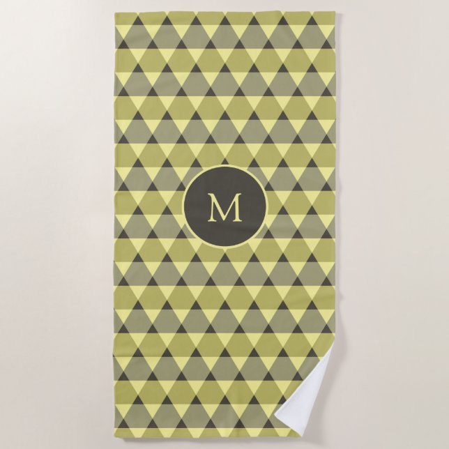 Triangles Pattern Beach Towel (Front)
