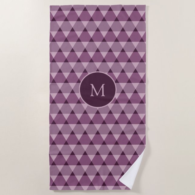 Triangles Pattern Beach Towel (Front)