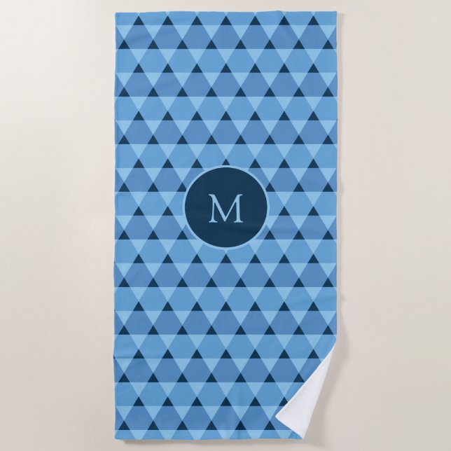 Triangles Pattern Beach Towel (Front)