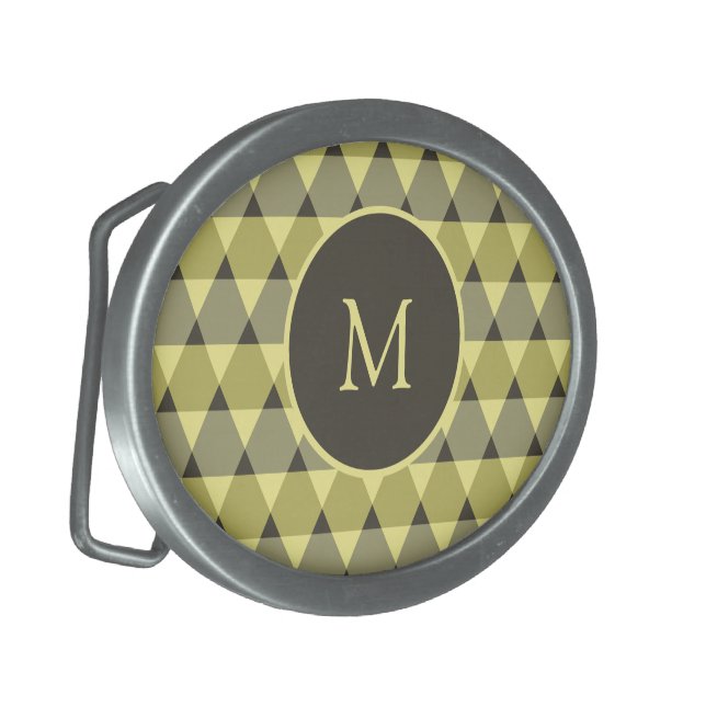 Triangles Pattern Belt Buckle (Front Left)