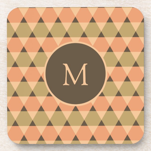 Triangles Pattern Beverage Coaster (Front)