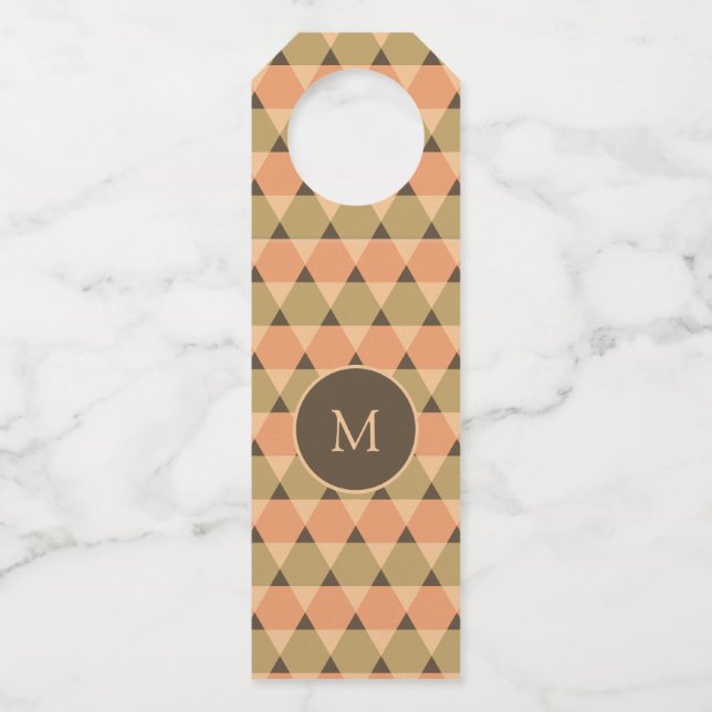 Triangles Pattern Bottle Hanger Tag (Front)
