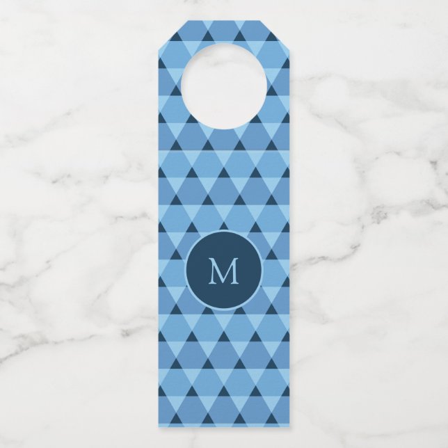 Triangles Pattern Bottle Hanger Tag (Front)