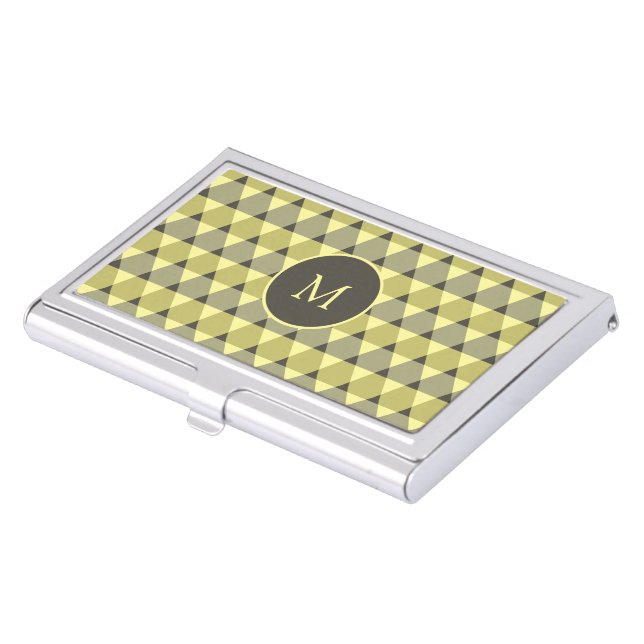 Triangles Pattern Business Card Case (Front)