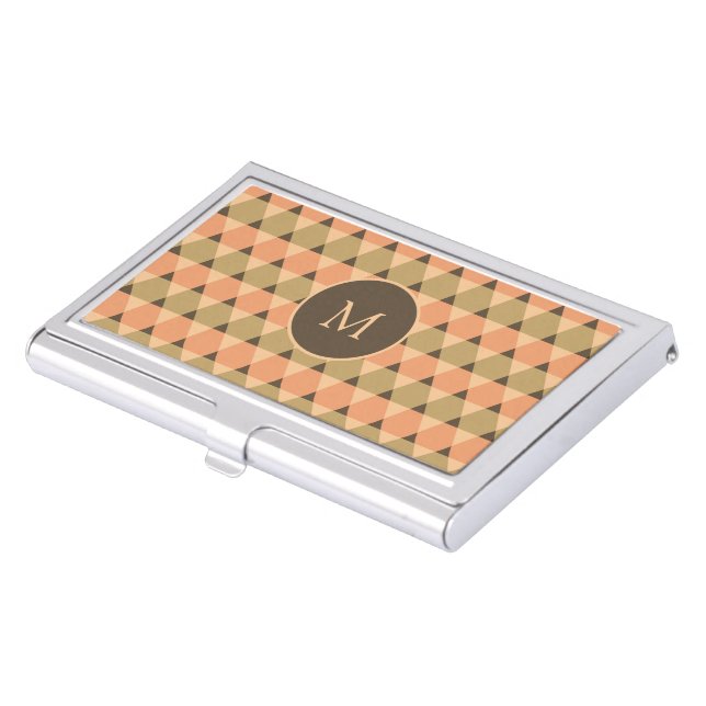 Triangles Pattern Business Card Case (Front)