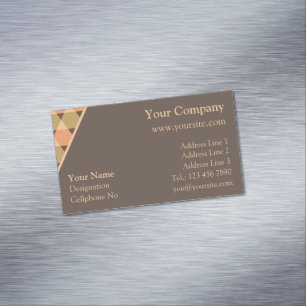 Triangles Pattern Business Card Magnet