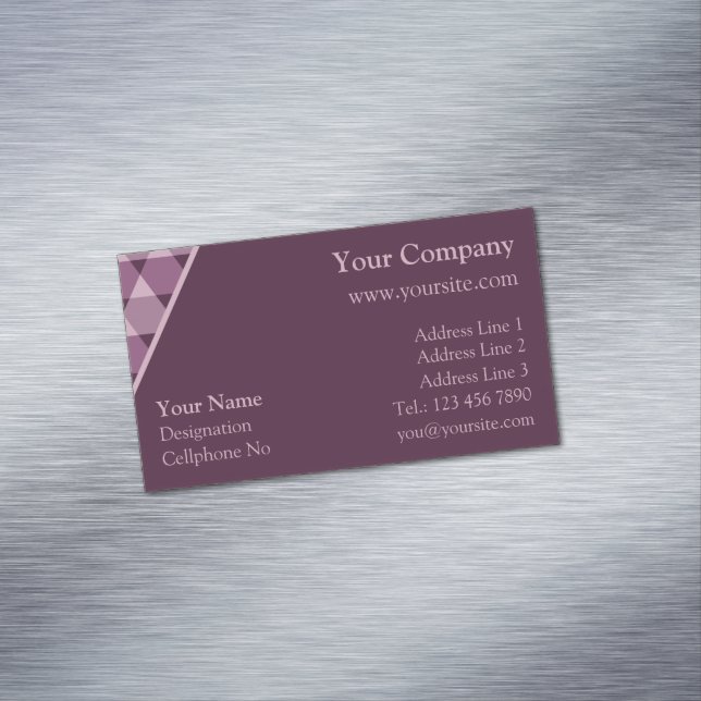 Triangles Pattern Business Card Magnet (In Situ)