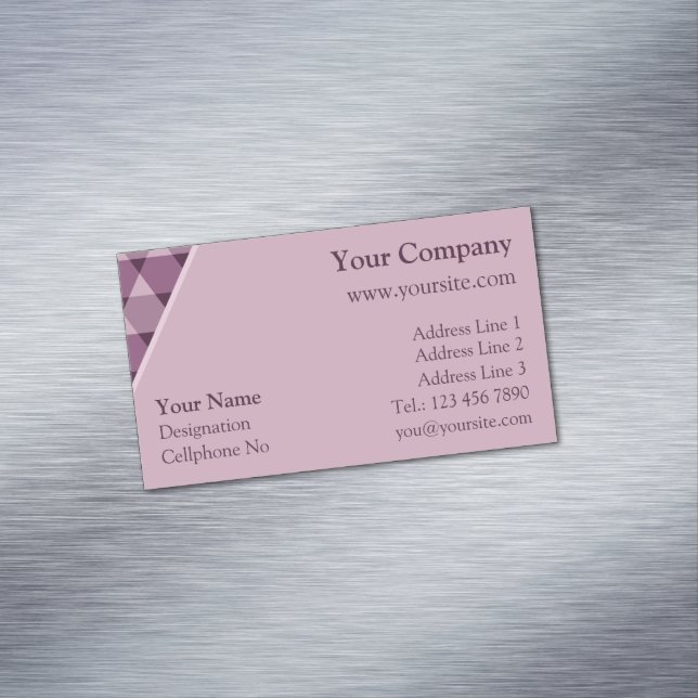 Triangles Pattern Business Card Magnet (In Situ)