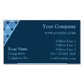 Triangles Pattern Business Card Magnet (Front)