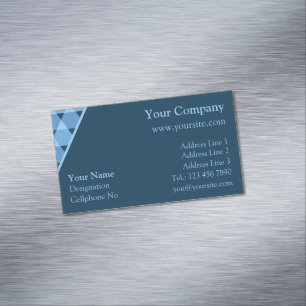 Triangles Pattern Business Card Magnet