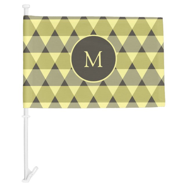 Triangles Pattern Car Flag (Front)